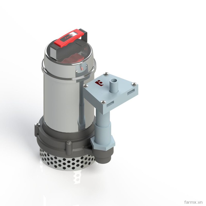 Máy sục khí FarmX Đa tia 2 tia, bơm chìm inox có lồng chắn rác, ống hơi mềm và giá bắt hai tia